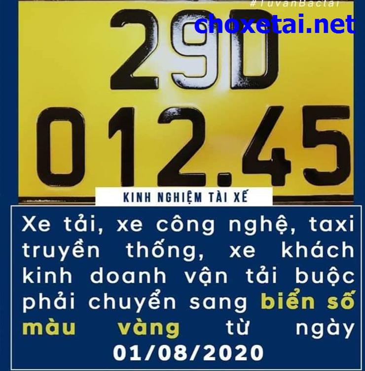 Đổi biển vàng sau ngày 01/08/2020 theo điều 18/TT58 quy định